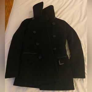 Vintage Mackage wool pea coat in black. XXS